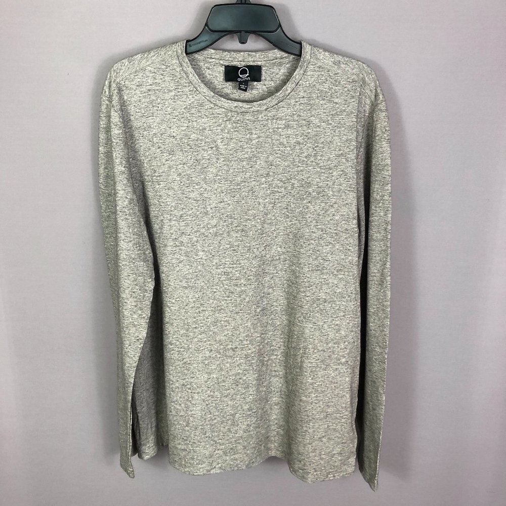 Quinn Cement Gray Crew Neck Long Sleeve T Shirt Size Large
